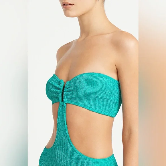 NWT Bond-Eye Thera One-Piece Bathing Suit in Turquoise size Small - Picture 2 of 12